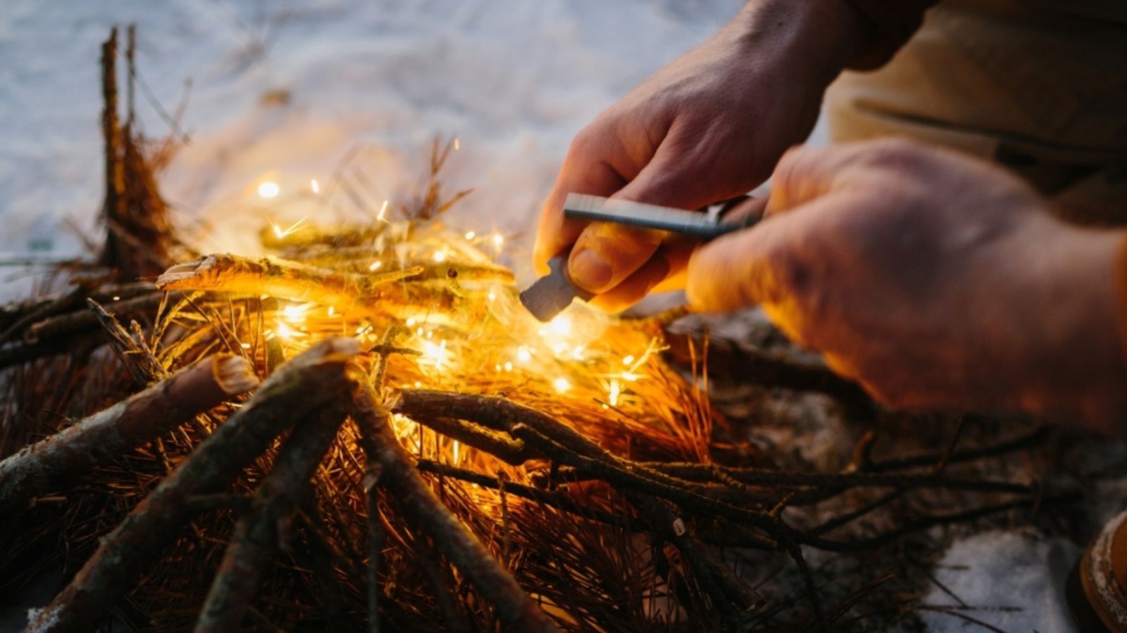 starting fire with flint and steel
