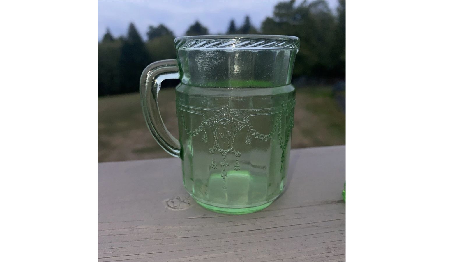 Depression glass cameo
