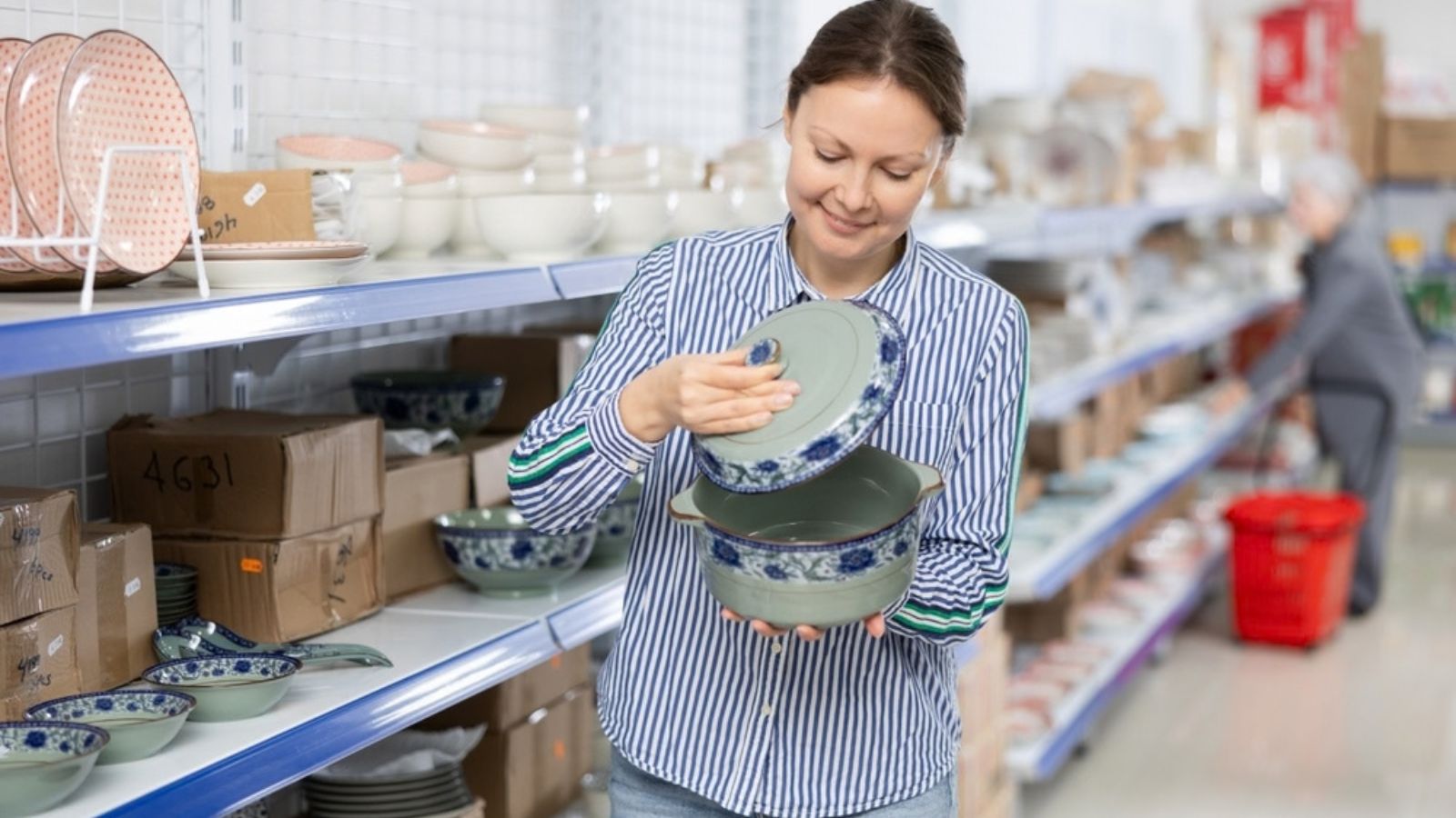 searching in a thrift store