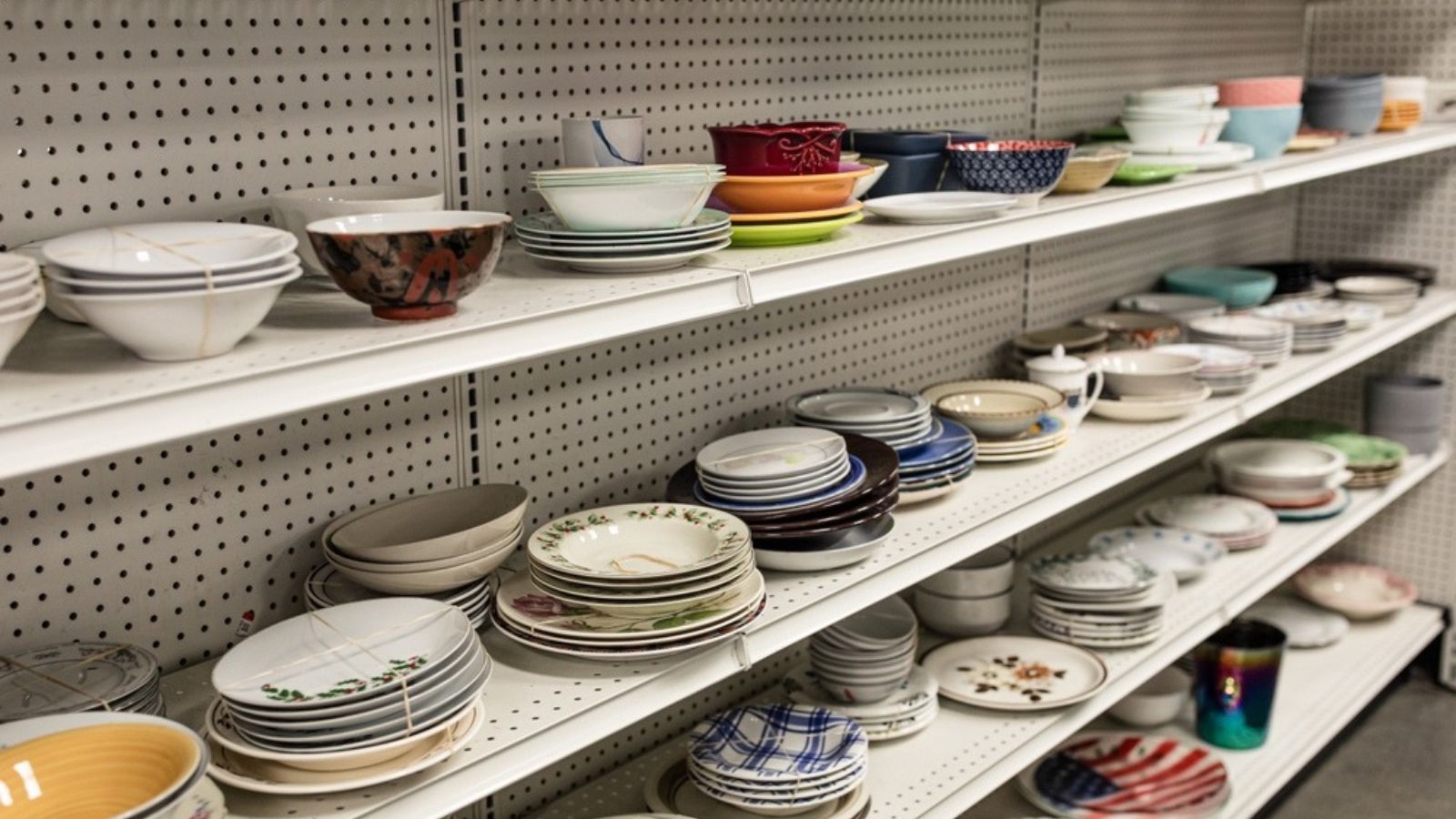 thrift store ceramic shopping